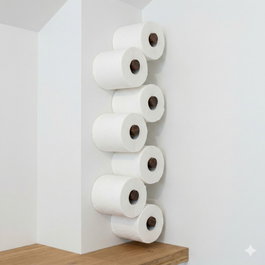 Hanah Home R-Raf302 Soporte de papel higiénico de madera maciza